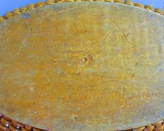 Signature on Jose Formoso Reyes Nantucket Basket Purse