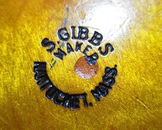 Mark on Base of Stephen Gibbs Nantucket Basket Purse