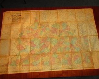 Civil War Era Map Ca. 1862. Lloyd's LG Map of the State of Virginia.