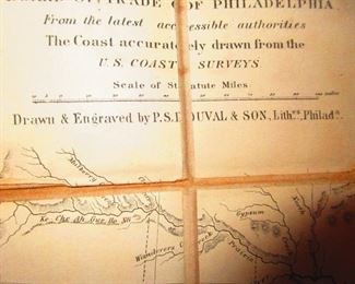 Detail of Civil War Era Map of Southern States Belonging to General G.W. Morgan Ca. 1862. (Rail Road Map of the Southern States), P.S. Douval & Son