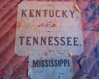 Detail of Civil War Era Map of Kentucky & Tennessee Belonging to General G.W. Morgan Ca. 1862. New Map of Kentucky and Tennessee, Middleton & Strobridge Co.