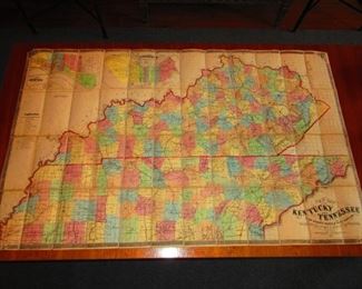 LG Civil War Era Map of Kentucky & Tennessee Belonging to General G.W. Morgan Ca. 1862. Middleton Strobridge & Co.
