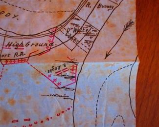 Hand drawn map detailing positions of Union forces near Young's Point, Louisiana during the Vicksburg Campaign, ca. early 1863; attributed to General George W. Morgan.