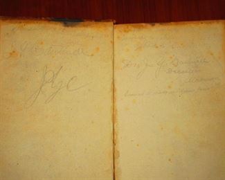 Detail of writing inside "A System of Human Anatomy" Illustrated Medical Book ca. 1848