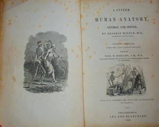 Detail of "A System of Human Anatomy" Illustrated Medical Book ca. 1848
