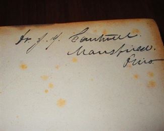 Signature in "A System of Human Anatomy" Illustrated Medical Book ca. 1848