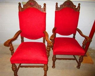 Pair of Jacobean Style Armchairs