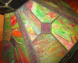 Large Mission Slag Glass Shade