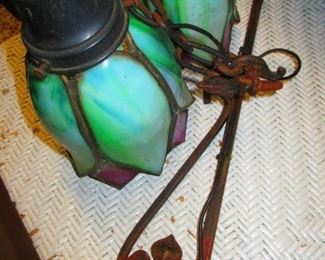 Victorian Slag Glass Light Shades