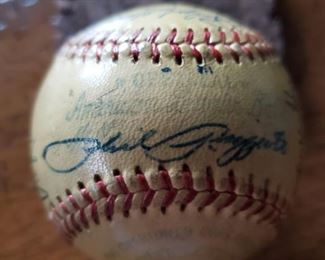 Signature of Hall of Fame Player Phil Rizzuto on 1950 Yankees World Series Team Signed Baseball