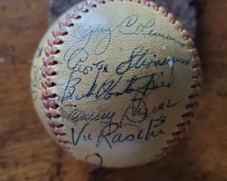 Detail of 1950 Yankees World Series Team Signed Baseball