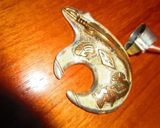 Sterling Bear Fetish Pendant