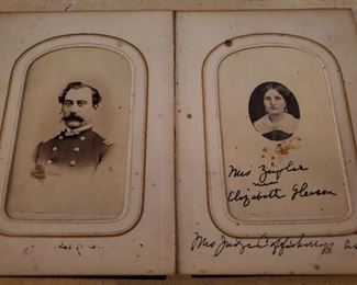 Detail to Civil War CDV Album, belonging to General George W. Morgan. Circa 1860's