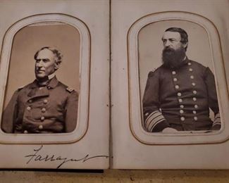 Detail to Civil War CDV Album, belonging to General George W. Morgan. Circa 1860's
