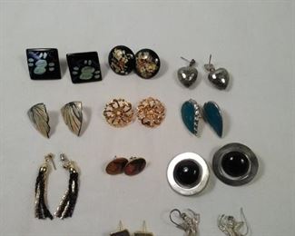 vintage earrings including sterling silver