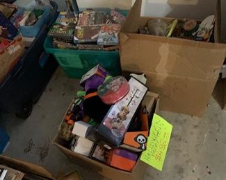 Halloween bin toys , deco etc