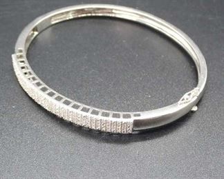 Sterling Silver W/ Tested 0.5 Karet Diamonds
