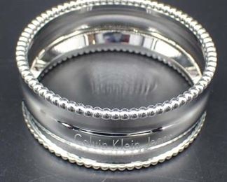 Calvin Klein Silvertone Bangle Bracelet