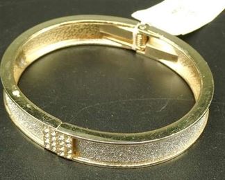 New Ethel & Myrtle Goldtone Bracelet W Encrusted Stones