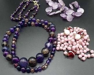 Mixed Collection Of Purple Stone Jewelry