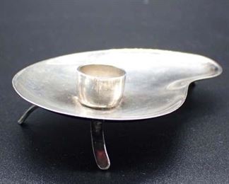 Danish Modern Sterling Silver Candlestick Holder