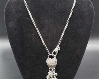 Sterling Silver Heart Charm Necklace