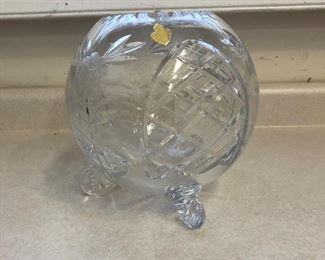 9" Crystal footed Bowl