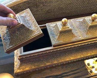 Gold Color 3 lidded box