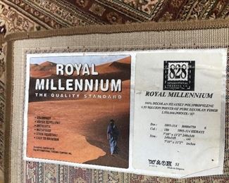 Royal Millennium Rug 7'10" x 11'2" 100% Decolan Heatset Polypropylene