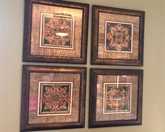 qty 6 matching wall art