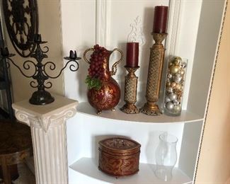 Iron Candelabra, Gold Color Candle Holders , Grape Vase, Ornaments
