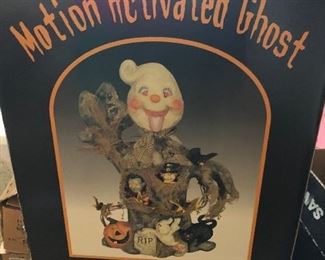 motion activated ghost and witch decor