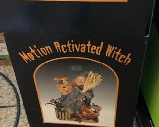 motion activated witch decor