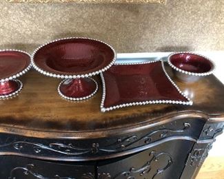Burgundy Decor Ball Trim