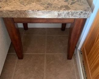 Marble top end table 