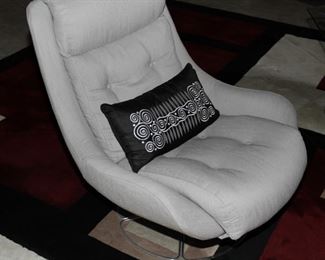 $375.00-Mid Mod Light Gray Bucket Chair #1