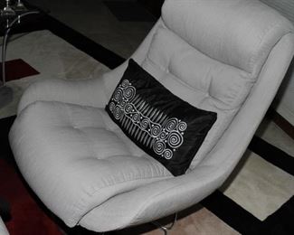 $375.00-Mid Mod Light Gray Bucket Chair #2