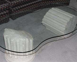 $215.00-Glass Topped Coffee Table-approx. 4 ft by 2ft