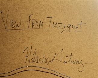 $725.00-back of one of the panels from Hilario Gutierrez-View From Tuziguot