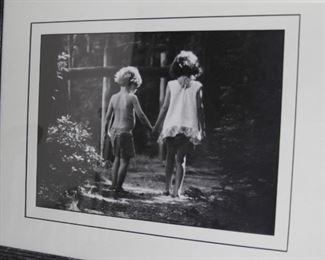 $25.00-Framed Black & White Kid's Print