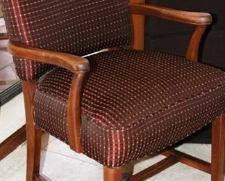 $45.00-Black & Red Striped Tweed Chair