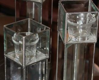 $22.00-Set of 3 Glass Tea Light Candle Holders