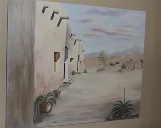 $125.00-Southwestern Oil Painting on Canvas by Lana