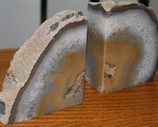 $35.00-Grayish Orange Bookends-Pair