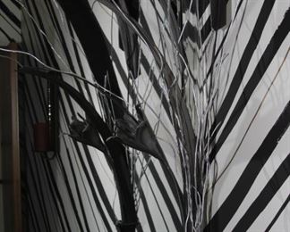 $45.00-Tall Black Rattan Vase with Sticks