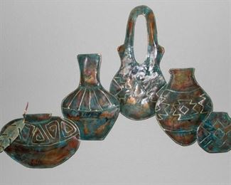 $65.00-Copper Pots Wall Art