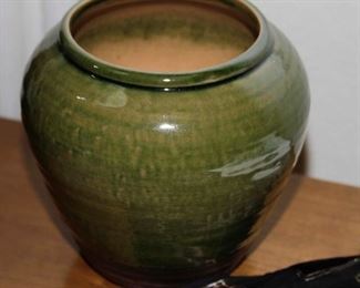 $18.00-Small Green Vase #2