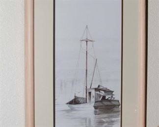 one of two harbor scenes-$25.00 for both