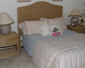 Wicker Bed and nightstands