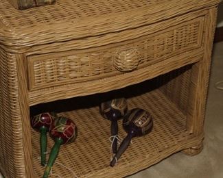 $125.00-Rattan Nightstand #2